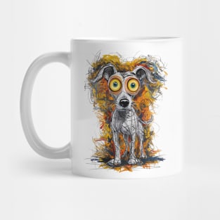 Gaze of Wonder - Expressive Abstract Dog Mug